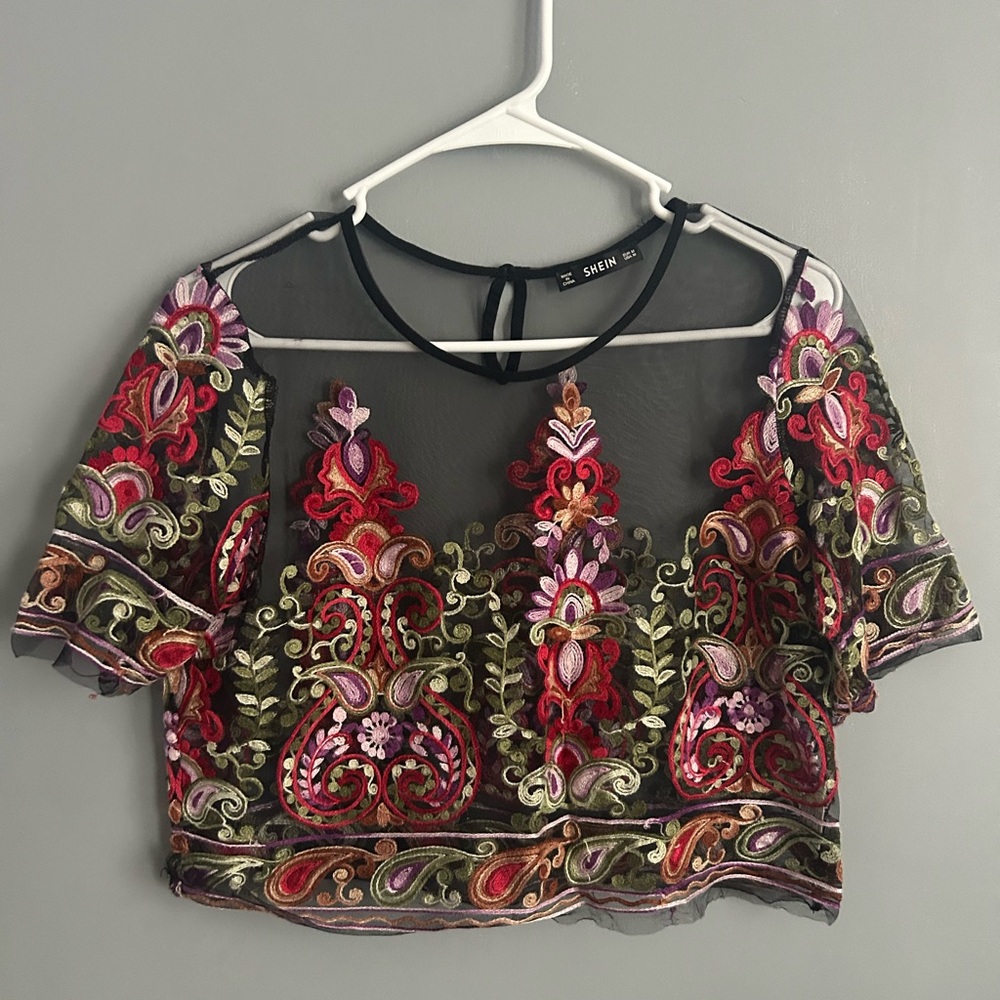 Flowered dress top
